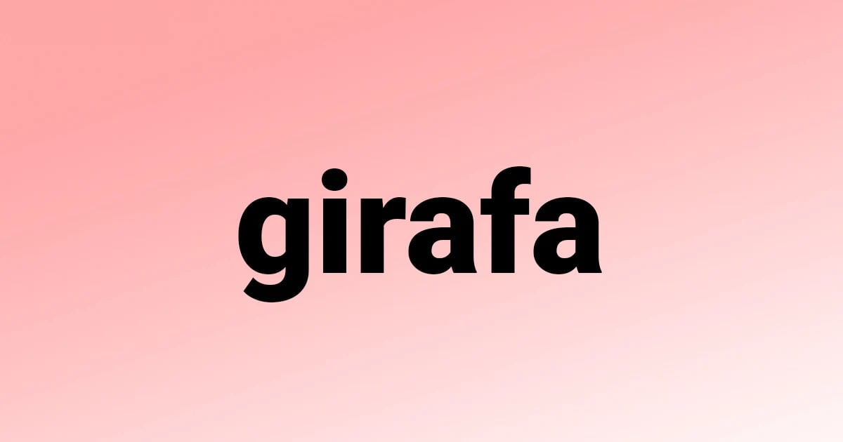 Girafa - Método das 28 palavras