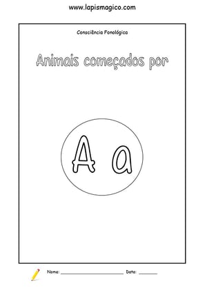 Letra A, ficha pdf nº4