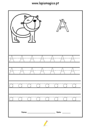 Letra A, ficha pdf nº1