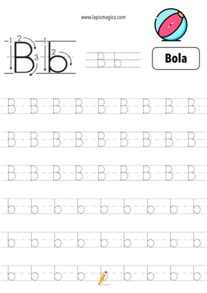 Letra B, ficha pdf nº4