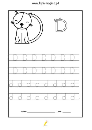 Letra D, ficha pdf nº1