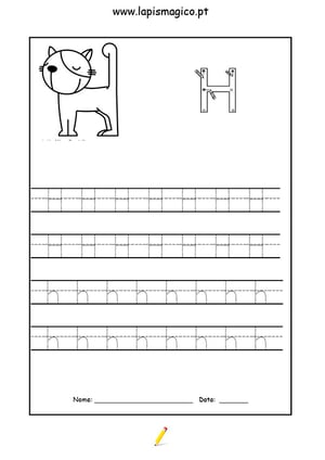 Letra H, ficha pdf nº1