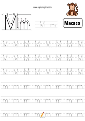 Letra M, ficha pdf nº4