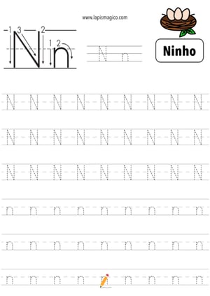 Letra N, ficha pdf nº3