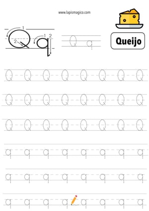 Letra Q, ficha pdf nº4