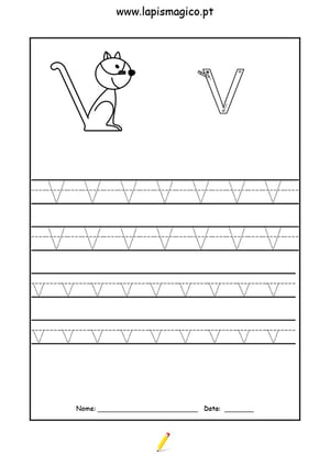 Letra V, ficha pdf nº1