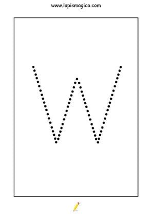 Letra W, ficha pdf nº2
