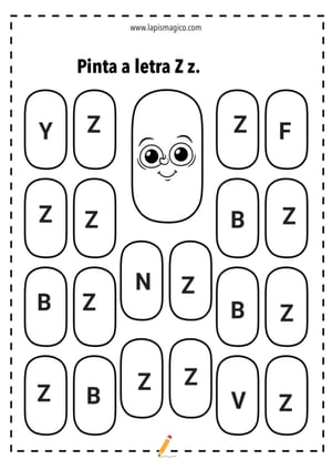 Letra Z, ficha pdf nº5