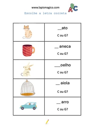 Consciência Fonológica, ficha pdf nº4