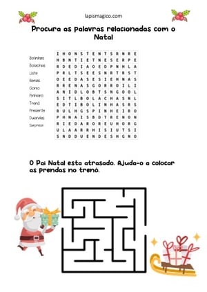 Atividades de Natal, ficha pdf nº1