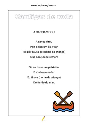 A Canoa virou, ficha pdf nº1