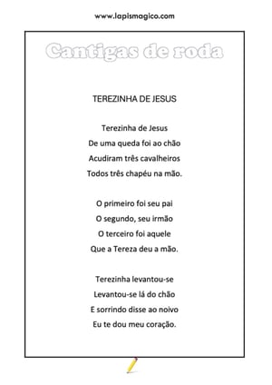 Terezinha de Jesus, ficha pdf nº1