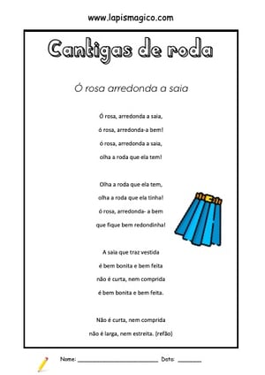 Ó Rosa Arredonda A Saia, ficha pdf nº1