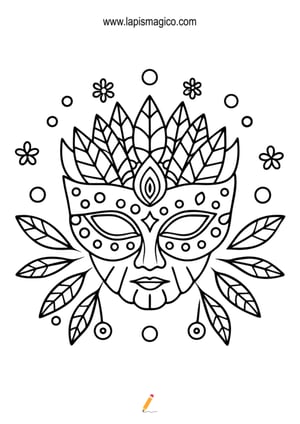 Desenhos de Carnaval para colorir, ficha pdf nº19