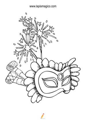 Desenhos de Carnaval para colorir, ficha pdf nº25