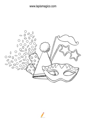 Desenhos de Carnaval para colorir, ficha pdf nº26