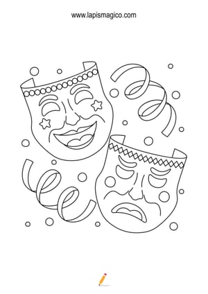 Desenhos de Carnaval para colorir, ficha pdf nº27