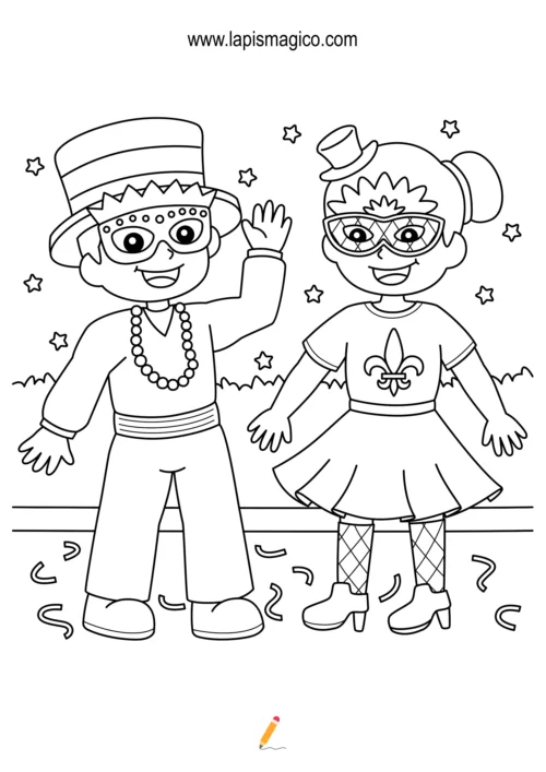 Desenhos de Carnaval para colorir, ficha pdf nº29