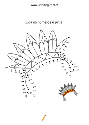 Ligar por números, ficha pdf nº6