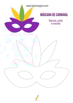 Máscaras de Carnaval, ficha pdf nº3