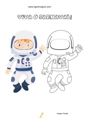 Desenhos de Carnaval para colorir, ficha pdf nº1