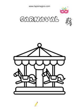Desenhos de Carnaval para colorir, ficha pdf nº3