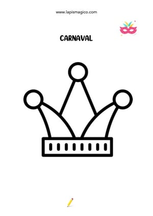 Desenhos de Carnaval para colorir, ficha pdf nº4