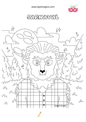 Desenhos de Carnaval para colorir, ficha pdf nº6