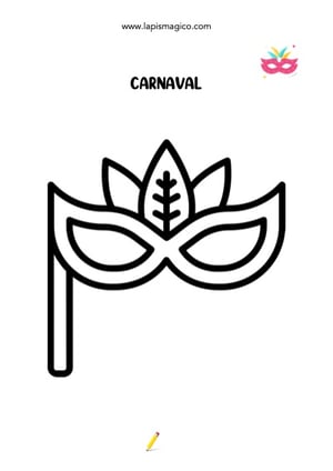 Desenhos de Carnaval para colorir, ficha pdf nº8