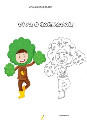 Desenhos de Carnaval para colorir, ficha pdf nº9