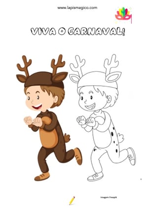 Desenhos de Carnaval para colorir, ficha pdf nº10