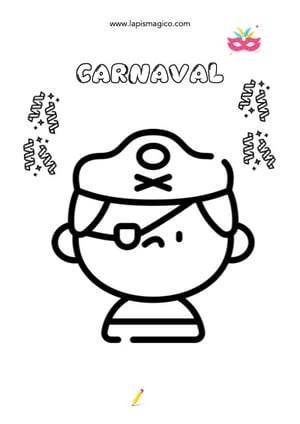 Desenhos de Carnaval para colorir, ficha pdf nº13