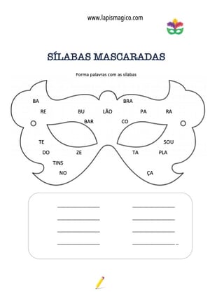 Atividades didáticas de Carnaval, ficha pdf nº3
