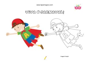 Desenhos de Carnaval para colorir, ficha pdf nº14