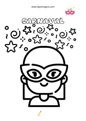 Desenhos de Carnaval para colorir, ficha pdf nº15