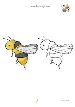 Desenhos de abelhas fofinhas para colorir, ficha pdf nº1