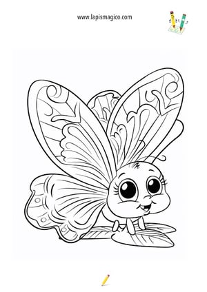 Desenhos de borboletas para colorir, ficha pdf nº1