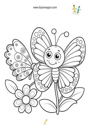 Desenhos de borboletas para colorir, ficha pdf nº3