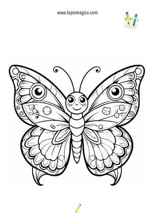 Desenhos de borboletas para colorir, ficha pdf nº5