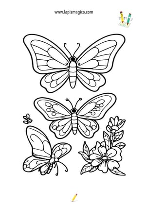 Desenhos de borboletas para colorir, ficha pdf nº7