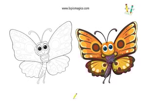 Desenhos de borboletas para colorir, ficha pdf nº8