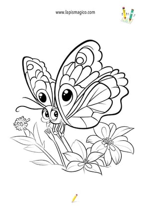 Desenhos de borboletas para colorir, ficha pdf nº10