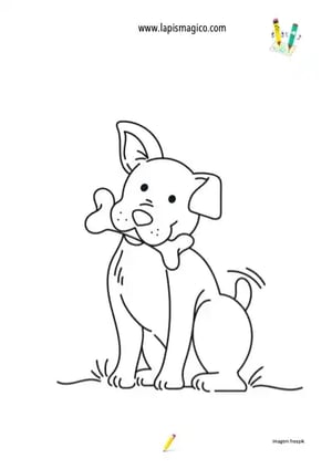 Desenhos de cães fofinhos para colorir, ficha pdf nº1
