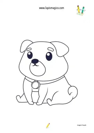 Desenhos de cães fofinhos para colorir, ficha pdf nº10