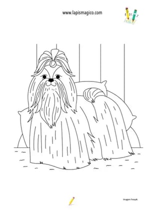 Desenhos de cães fofinhos para colorir, ficha pdf nº13