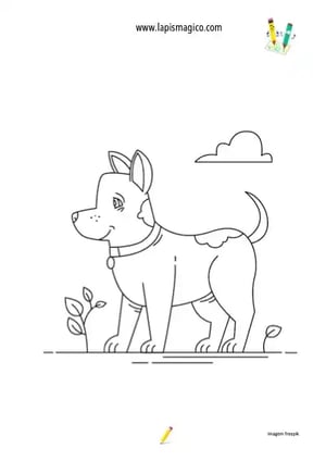 Desenhos de cães fofinhos para colorir, ficha pdf nº2