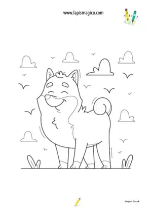 Desenhos de cães fofinhos para colorir, ficha pdf nº7