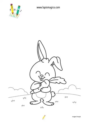 Desenhos de coelhos fofinhos para colorir, ficha pdf nº7