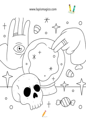 Desenhos de Halloween ou dia das Bruxas para colorir, ficha pdf nº9