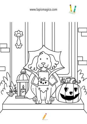 Desenhos de Halloween ou dia das Bruxas para colorir, ficha pdf nº10